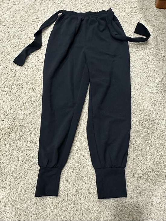 Grace Karin Pants - Grace Karin Black Tie Waist Jogger Pants Size Medium